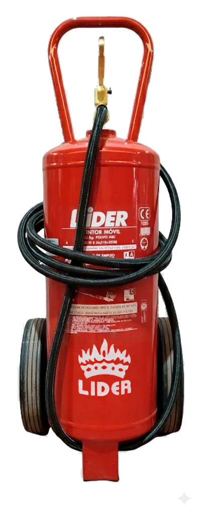Carro extintor polvo 25 kg