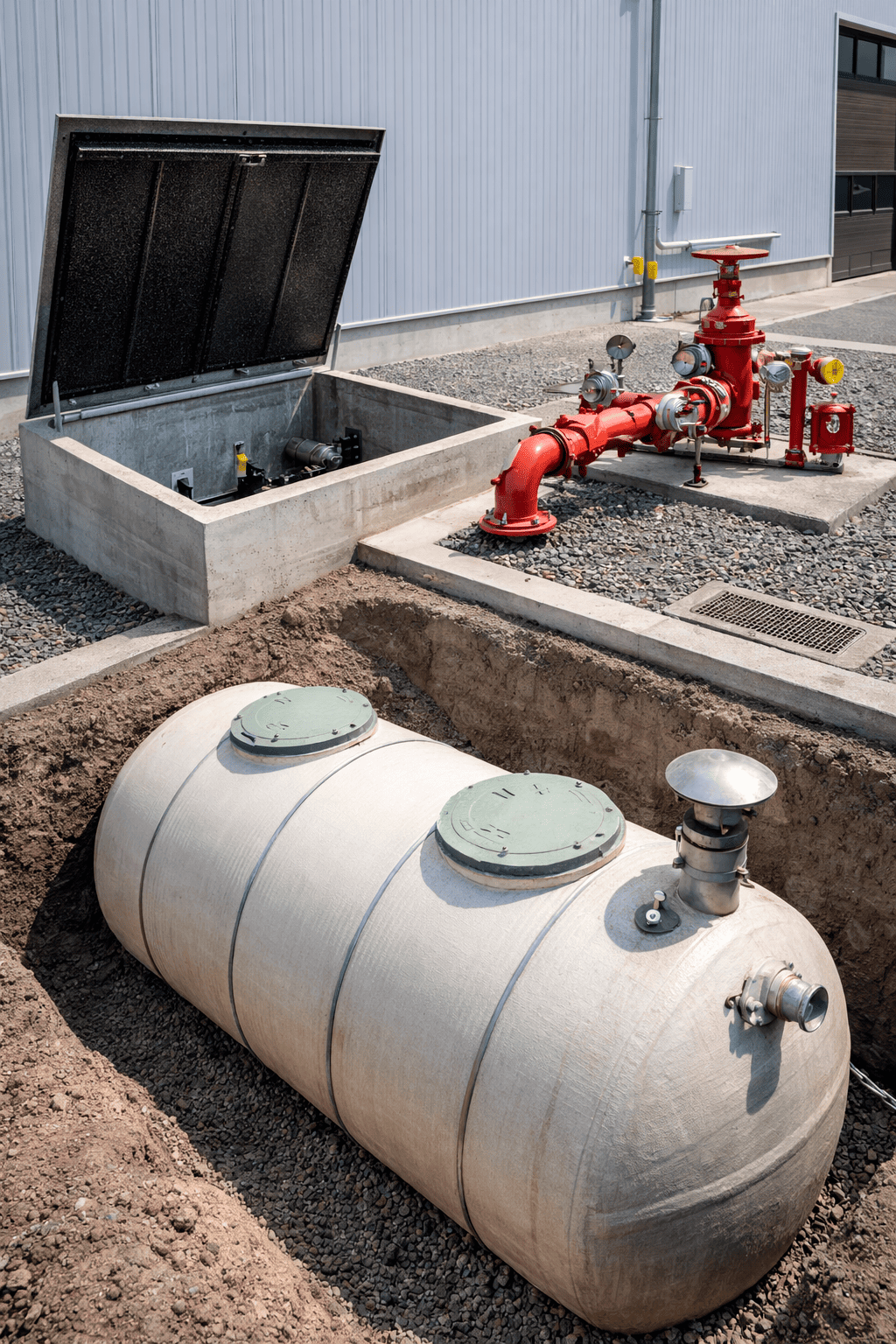 Depósito enterrado contra incendios