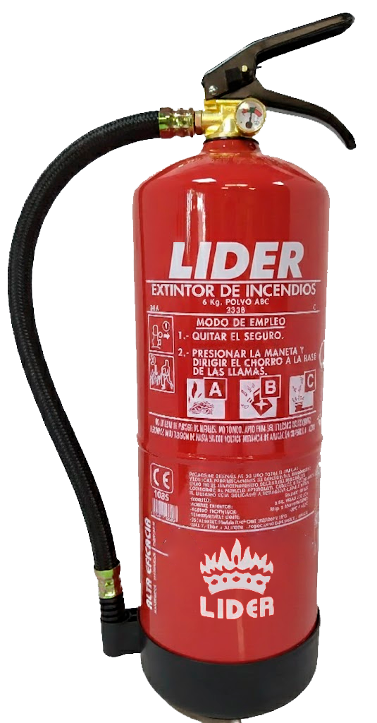 Extintor polvo ABC alta eficacia 6 kg