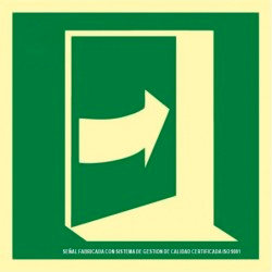 Señal de puerta de evacuación